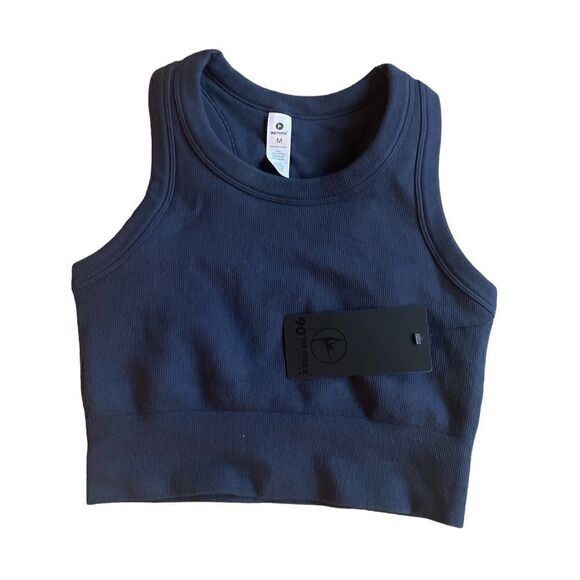 90 degree by reflex Ribbed Crop Top Tank Top Size M - Picture 1 of 4